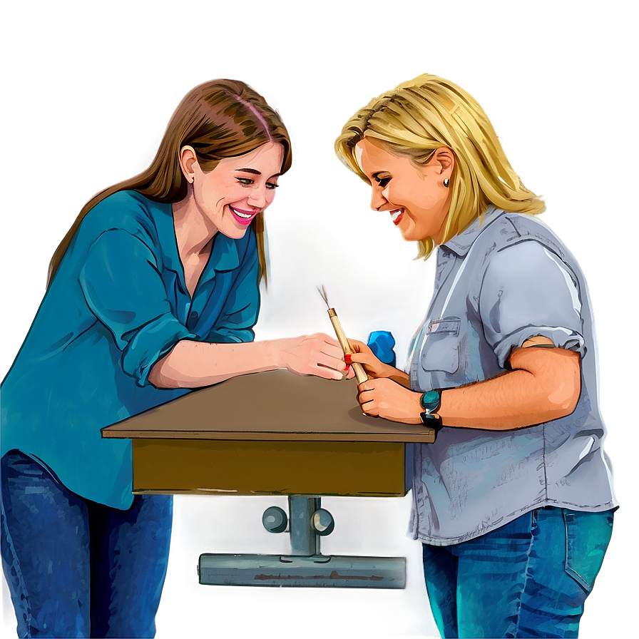 Friends Making Crafts Png 46 PNG image