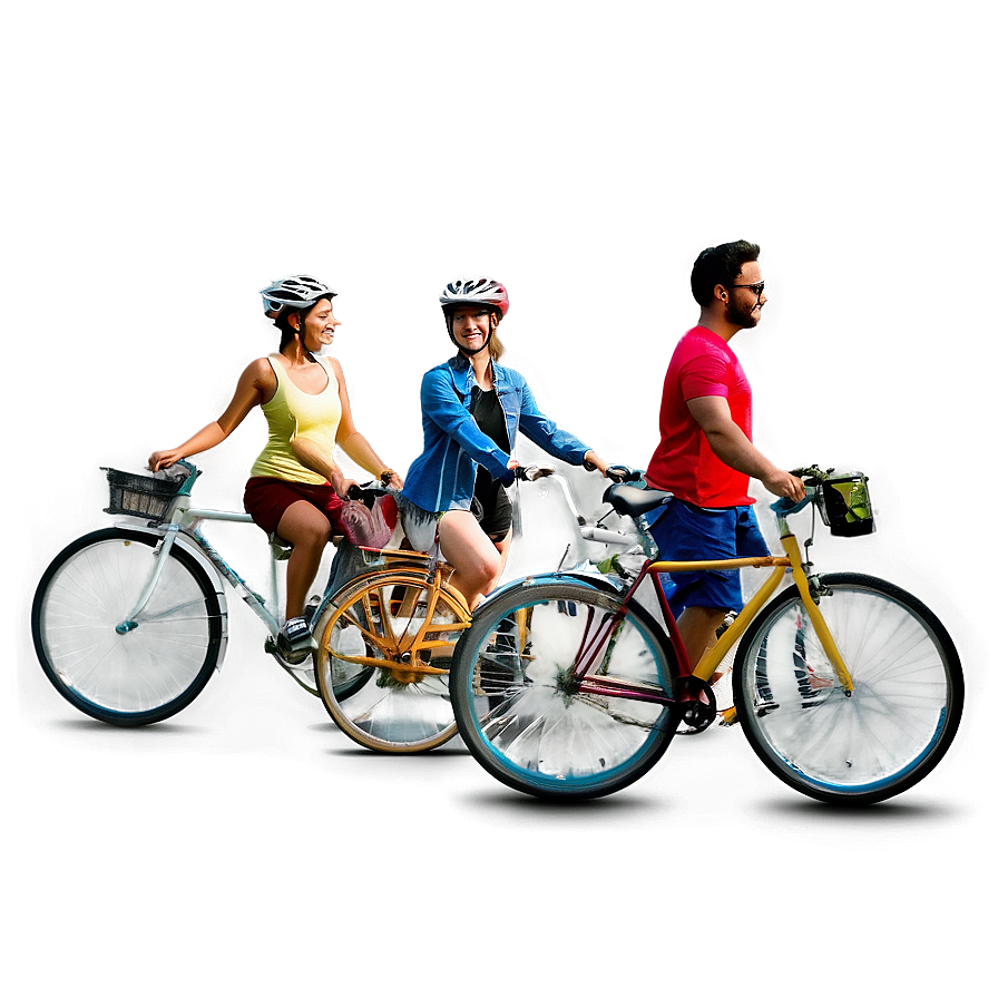 Friends On Bicycle Ride Png 05212024 PNG image