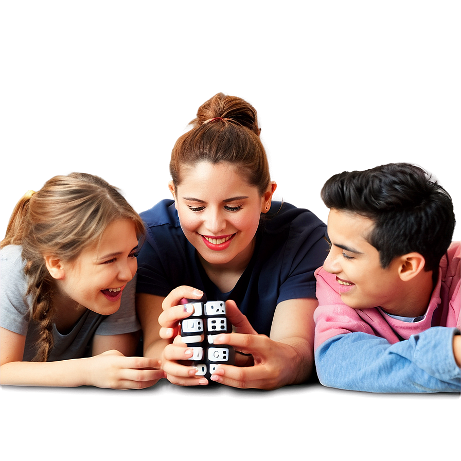 Friends Playing Games Png Qff32 PNG image