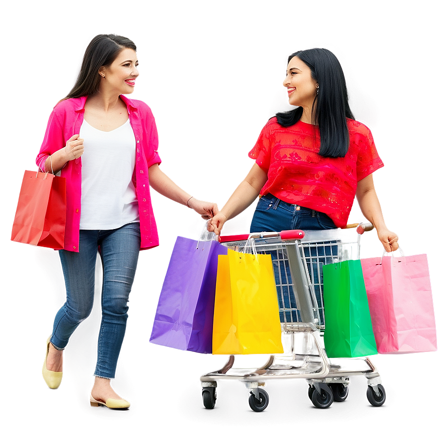 Friends Shopping Png Rbd PNG image
