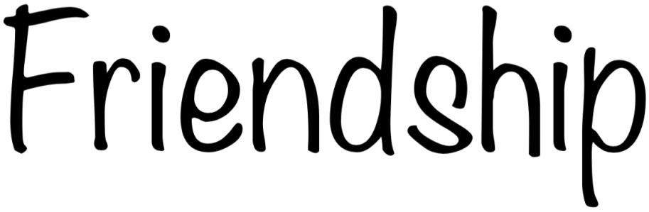 Friendship Word Art PNG image
