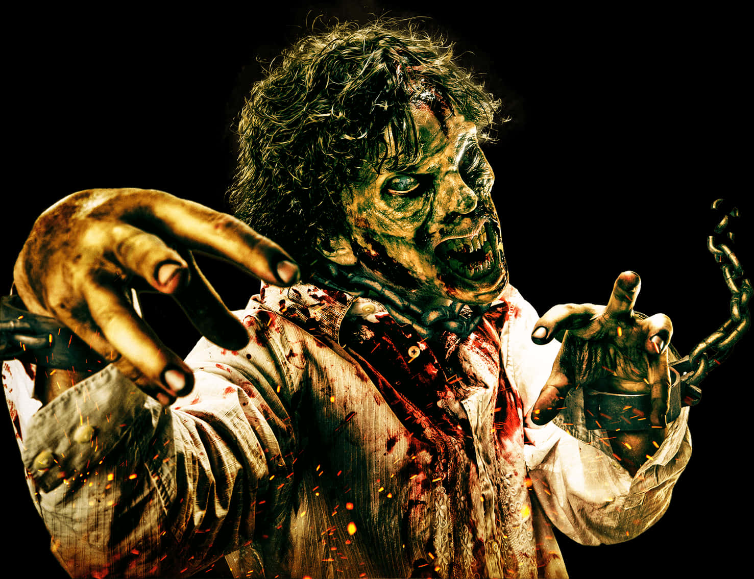 Frightening Zombie Attack PNG image