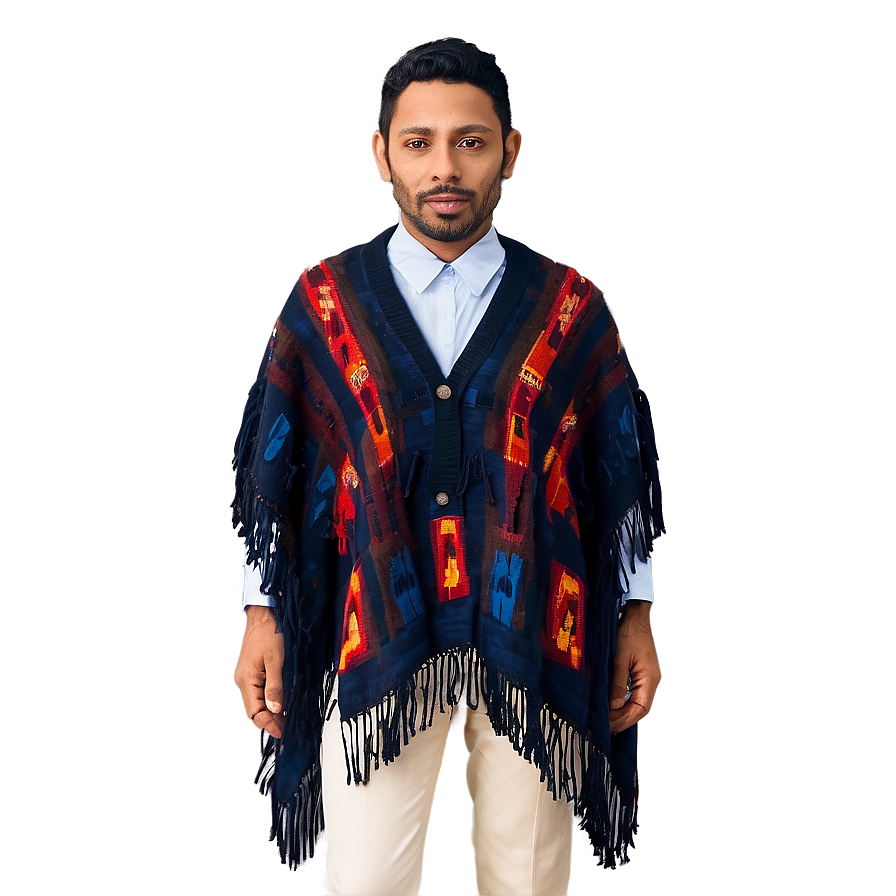 Fringed Poncho Look Png Sdk81 PNG image