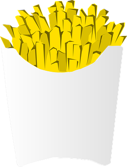 Frites Dans Un Emballage Blanc PNG image