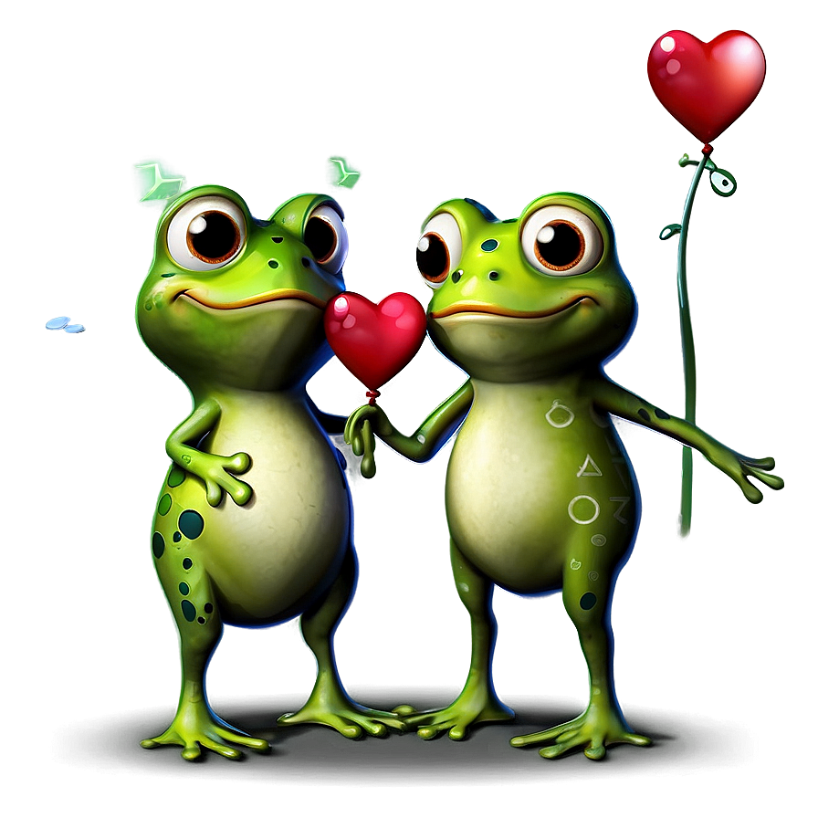 Frog In Love Cartoon Png Fqw PNG image