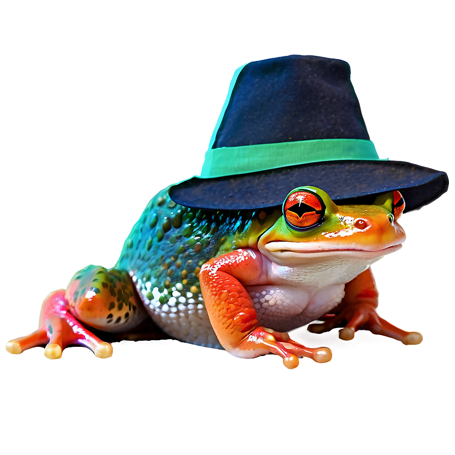 Frog In Witch Hat Png 05032024 PNG image