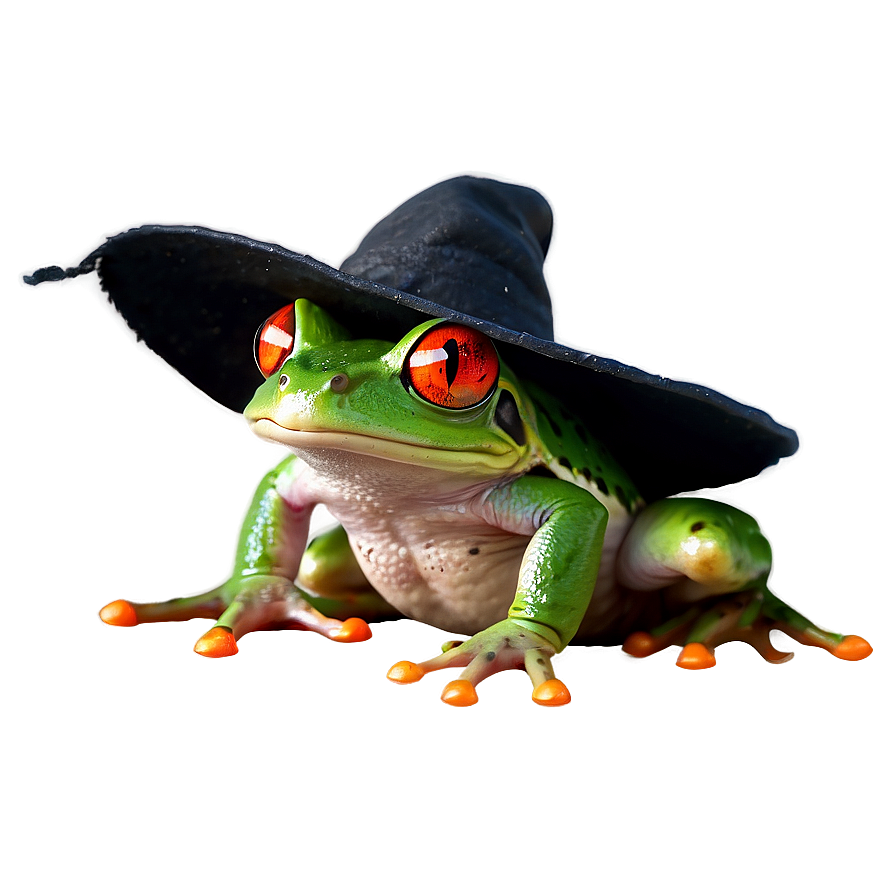 Frog In Witch Hat Png 05032024 PNG image