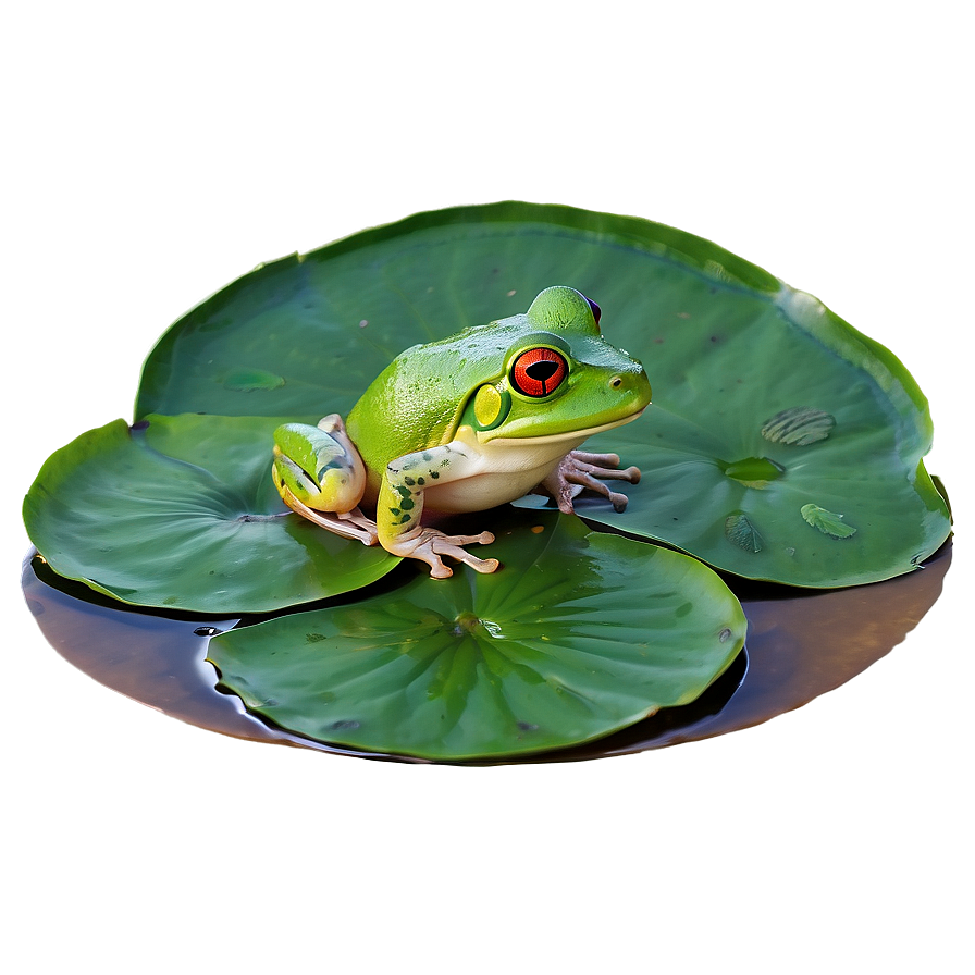 Frog On Lily Pad Clipart Png 06262024 PNG image