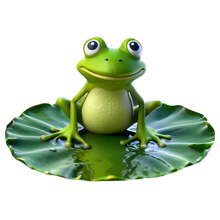 Frog On Lily Pad Clipart Png 06262024 PNG image