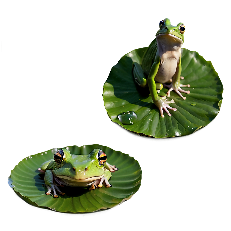 Frog On Lily Pad Png 06212024 PNG image