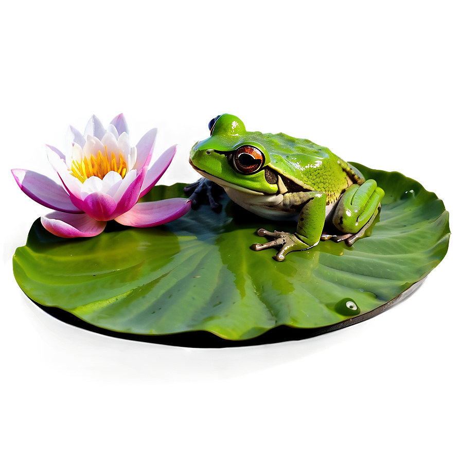 Frog On Lily Pad Png Wjm25 PNG image