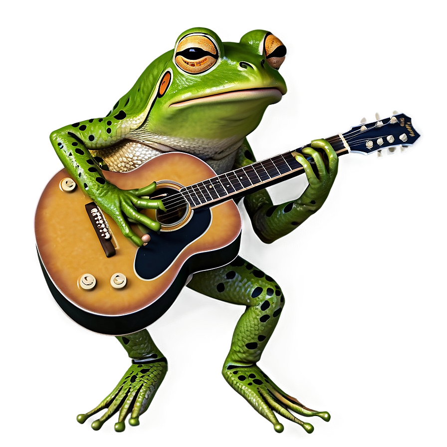 Frog Playing Guitar Png 7 PNG image