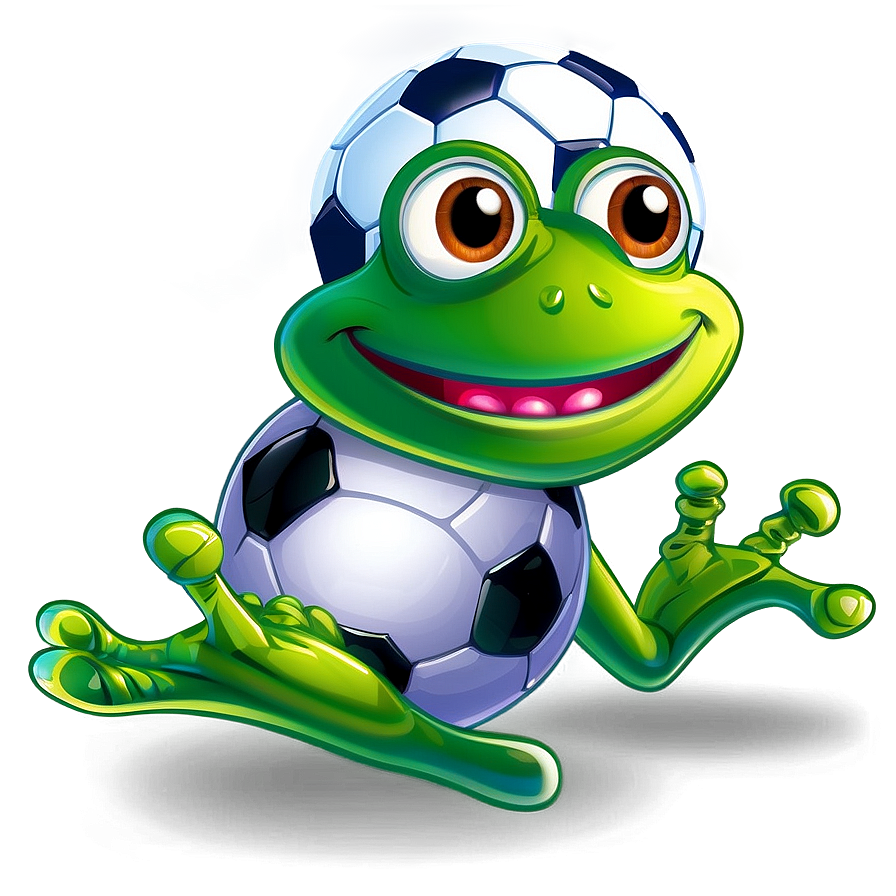 Frog Playing Soccer Cartoon Png 42 PNG image