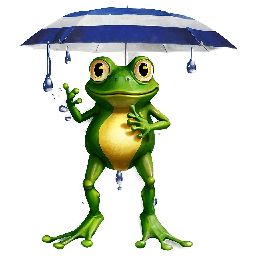 Frog Under Umbrella Png Dot PNG image