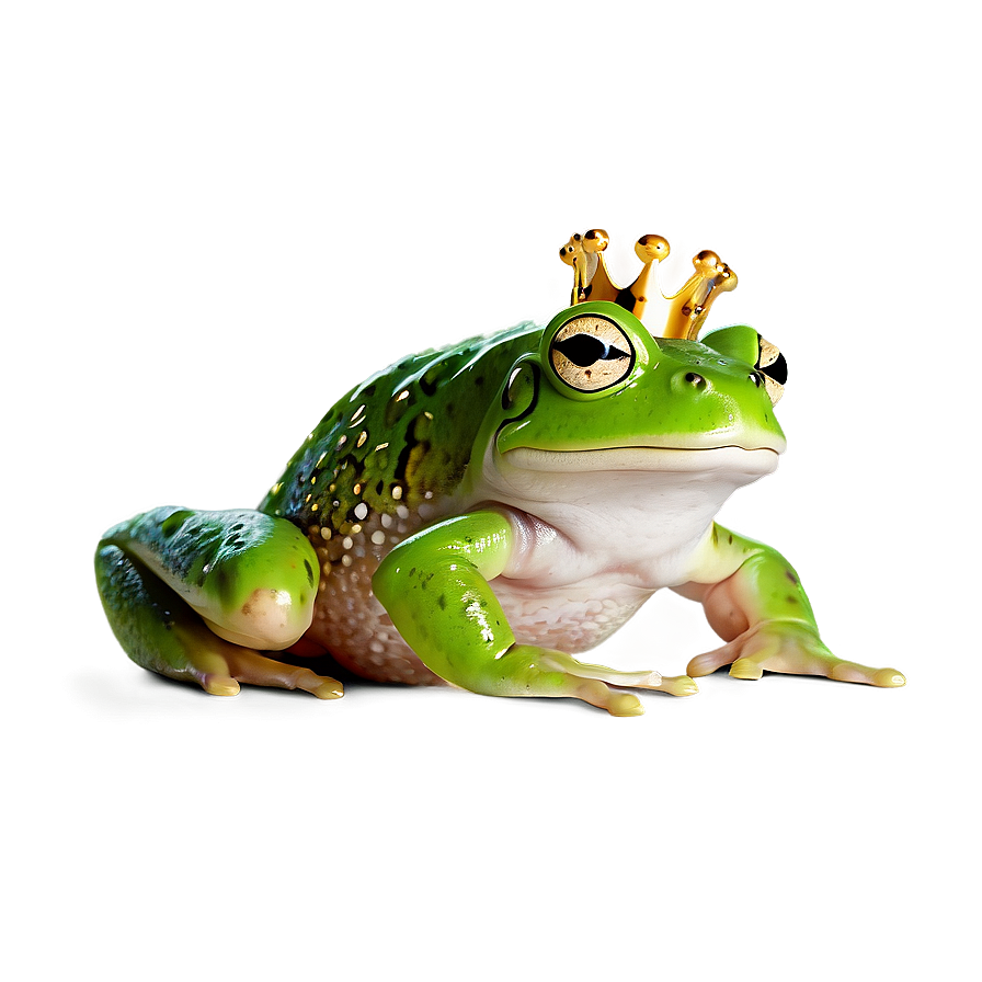 Frog With Crown Cartoon Png 06272024 PNG image