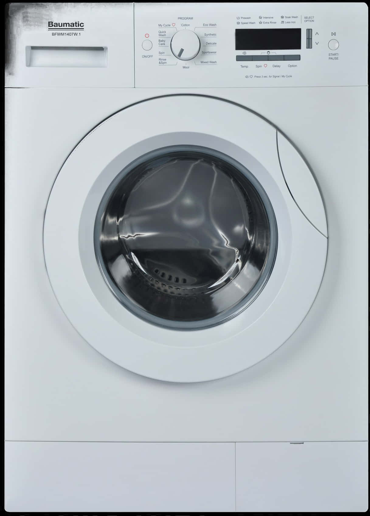 Front Loading Washing Machine Baumatic PNG image
