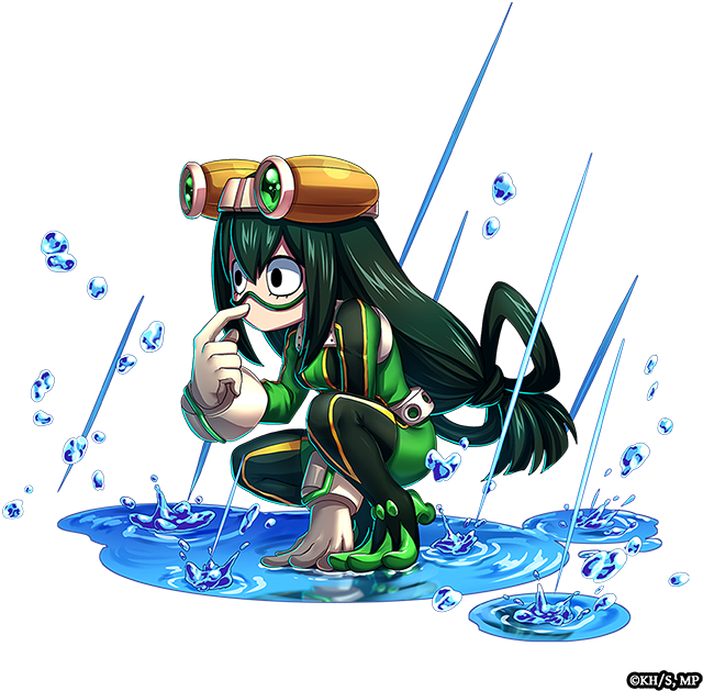 Froppy_ Anime_ Character_ Water_ Splash PNG image