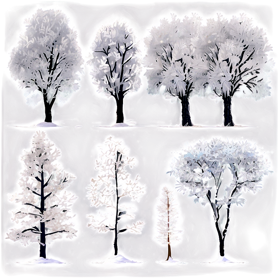 Frost Covered Snow Trees Png 38 PNG image