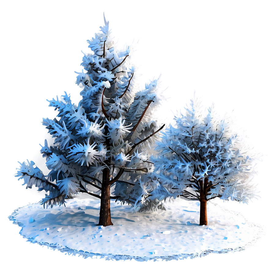 Frost Covered Trees Png 05042024 PNG image