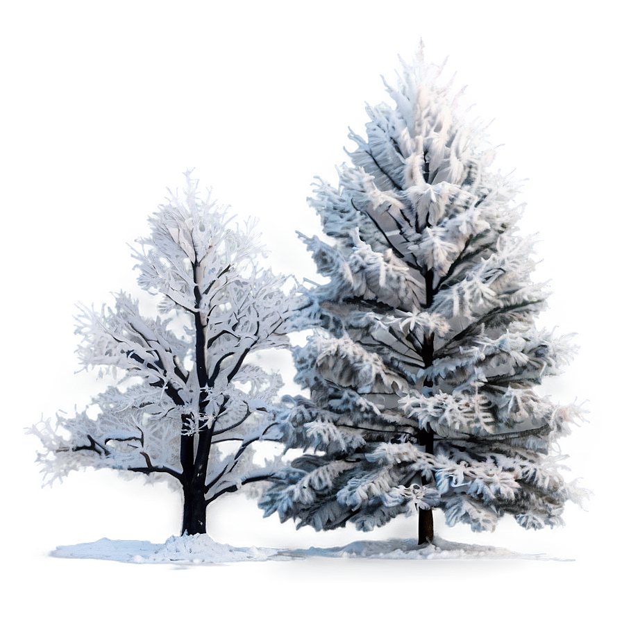 Frost Covered Winter Trees Png 15 PNG image