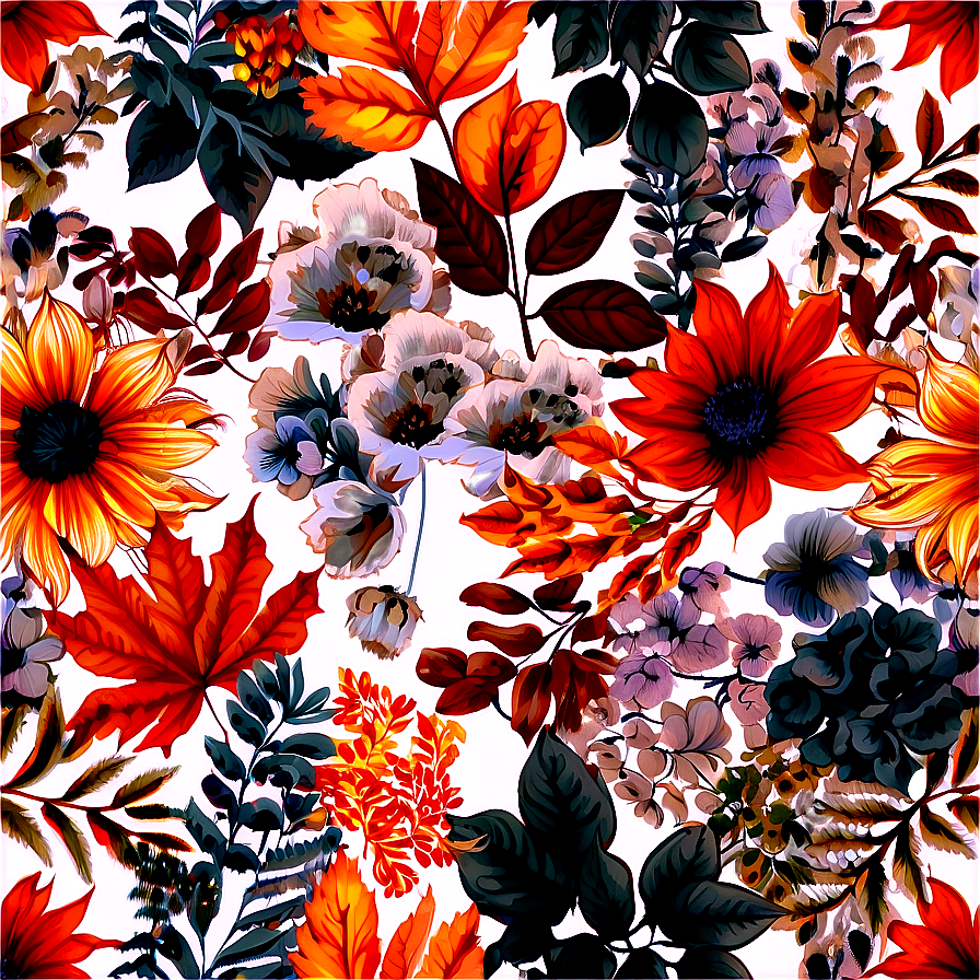 Frosted Autumn Blooms Png 06272024 PNG image