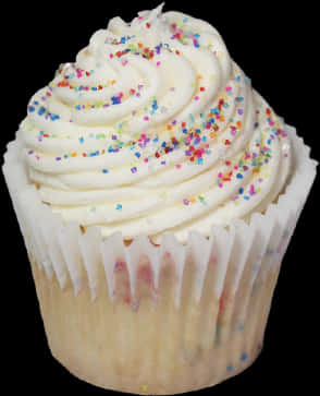 Frosted Cupcakewith Sprinkles PNG image