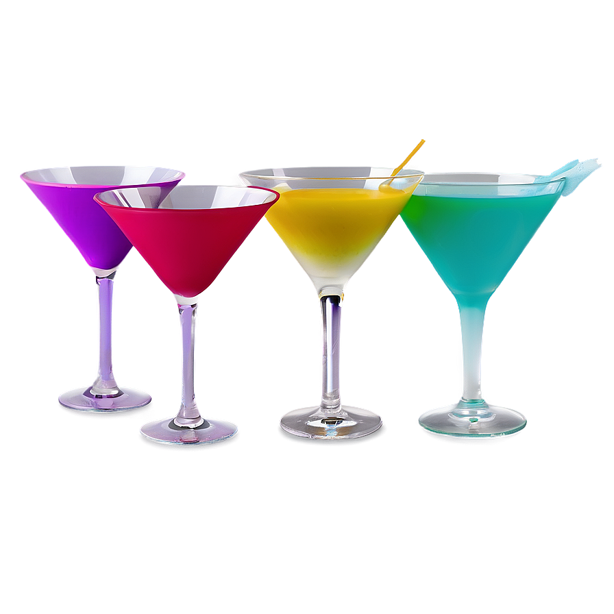 Frosted Martini Glassware Png 05242024 PNG image