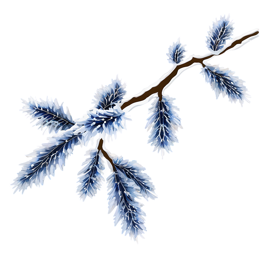 Frosted Tree Branch Png 05252024 PNG image