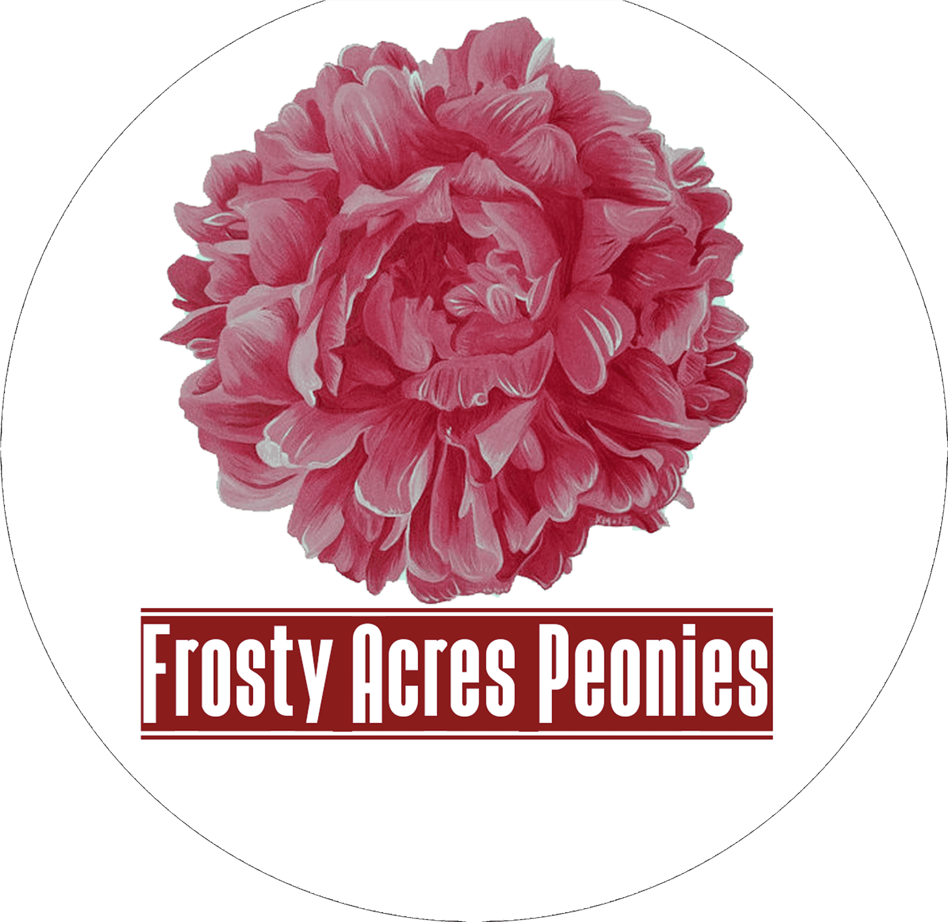 Frosty Acres Peonies Logo PNG image