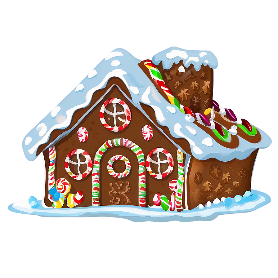 Frosty Gingerbread House Png 06292024 PNG image