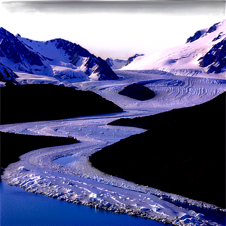 Frosty Glacial Mountains Png 06292024 PNG image