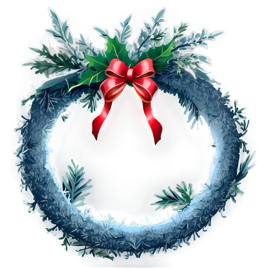 Frosty Holiday Wreath Png Tgt PNG image