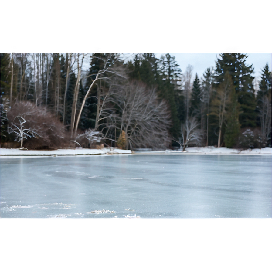 Frosty Ice Skating Pond Png 06292024 PNG image