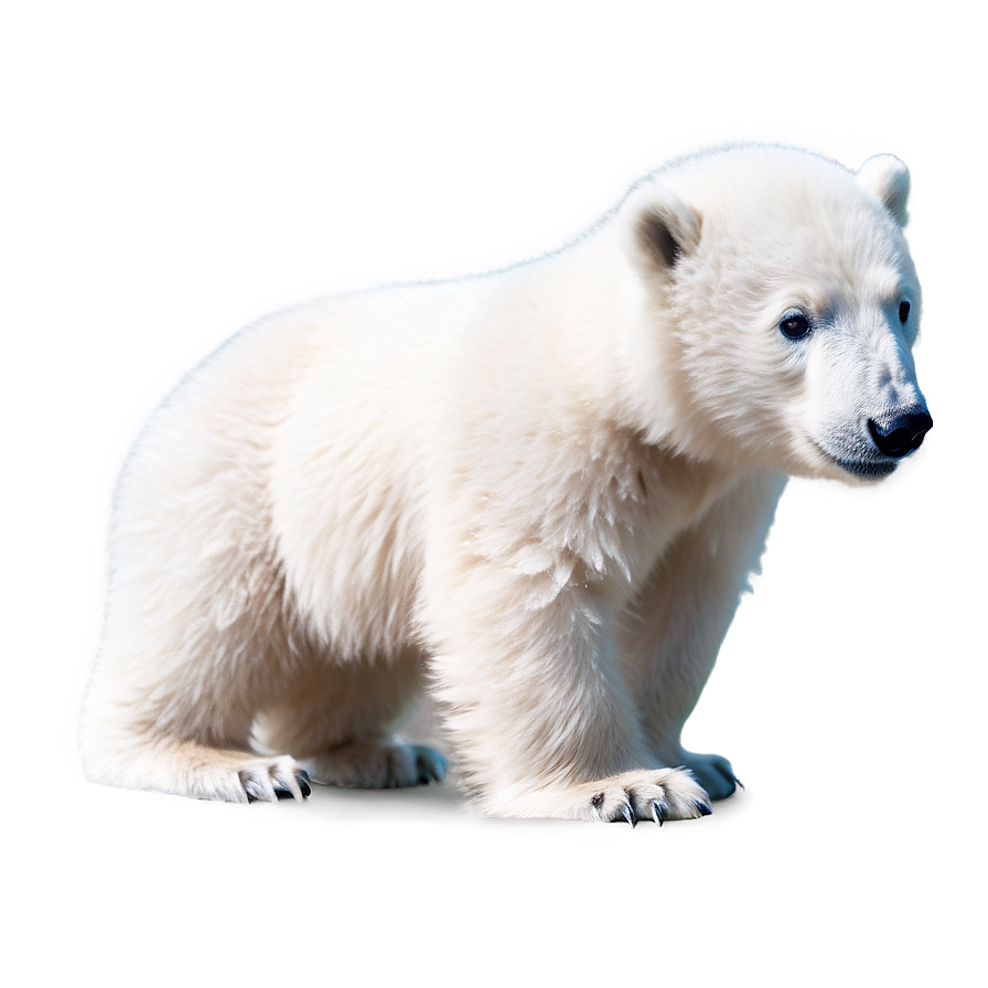 Frosty Polar Bear Cub Png 19 PNG image