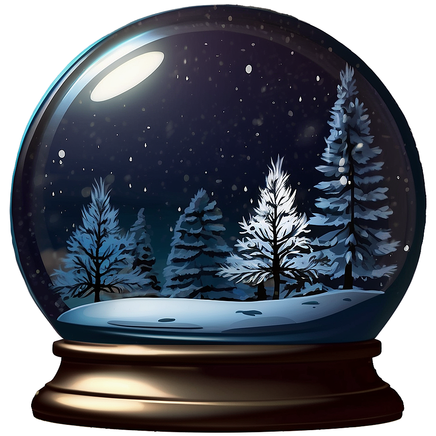 Frosty Snow Globe Scene Png 91 PNG image