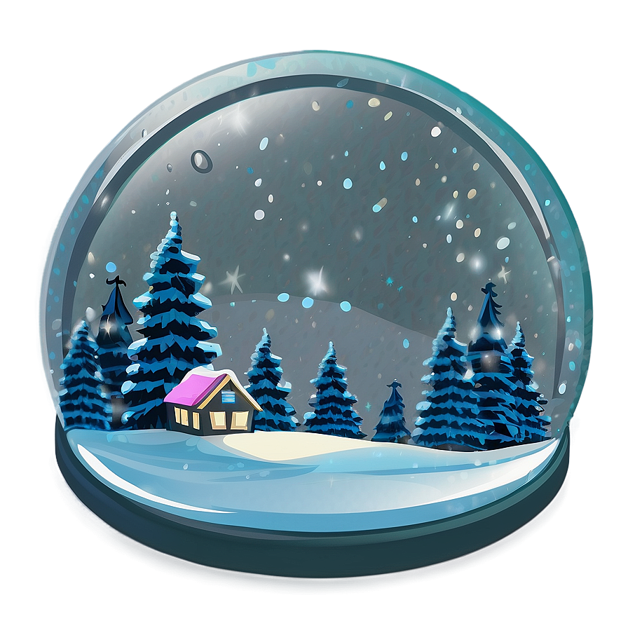 Frosty Snow Globe Scene Png 95 PNG image