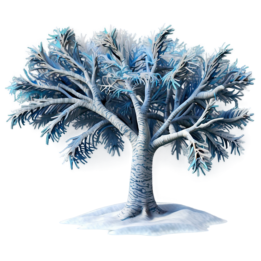 Frosty Snow Tree Png 06272024 PNG image