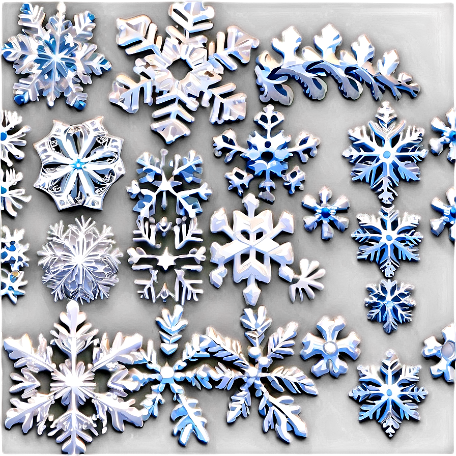 Frosty Snowflakes Pattern Png Cqu PNG image