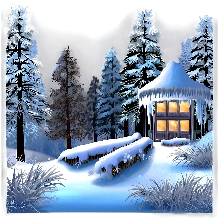 Frosty Winter Scene Png Ofe66 PNG image