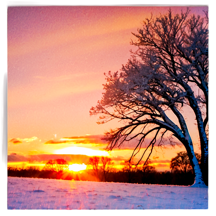 Frosty Winter Sunset Png Ccb72 PNG image