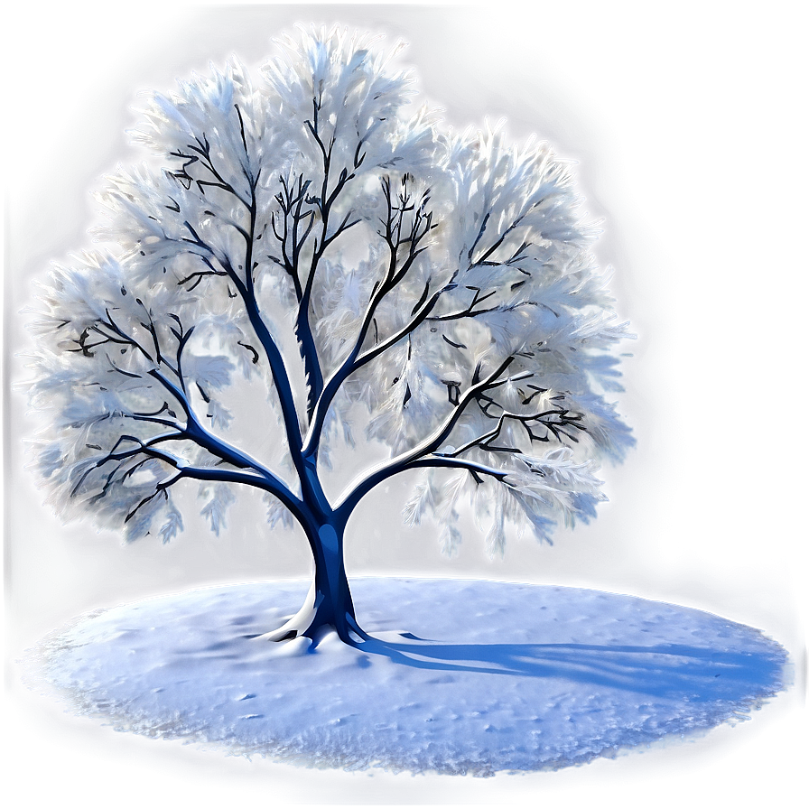 Frosty Winter Trees Landscape Png Qae71 PNG image