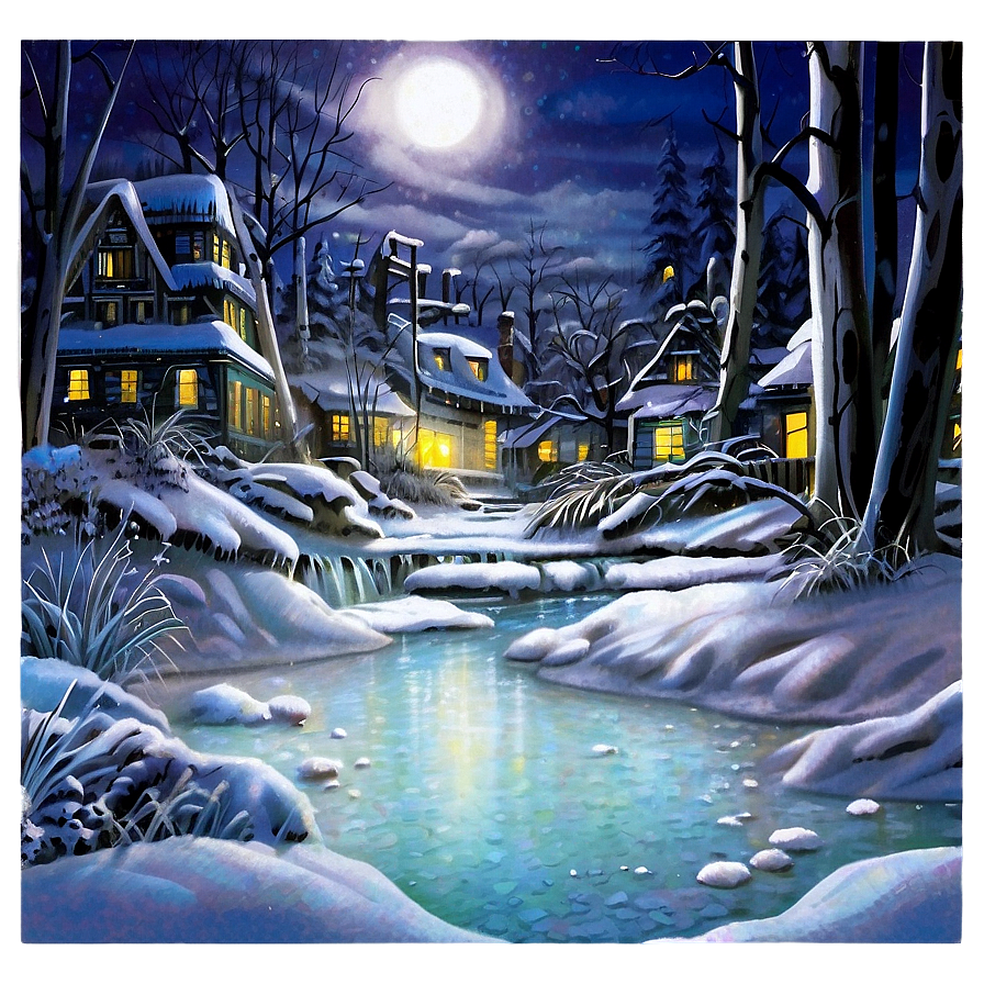 Frosty Winter Wonderland Png Fkt PNG image