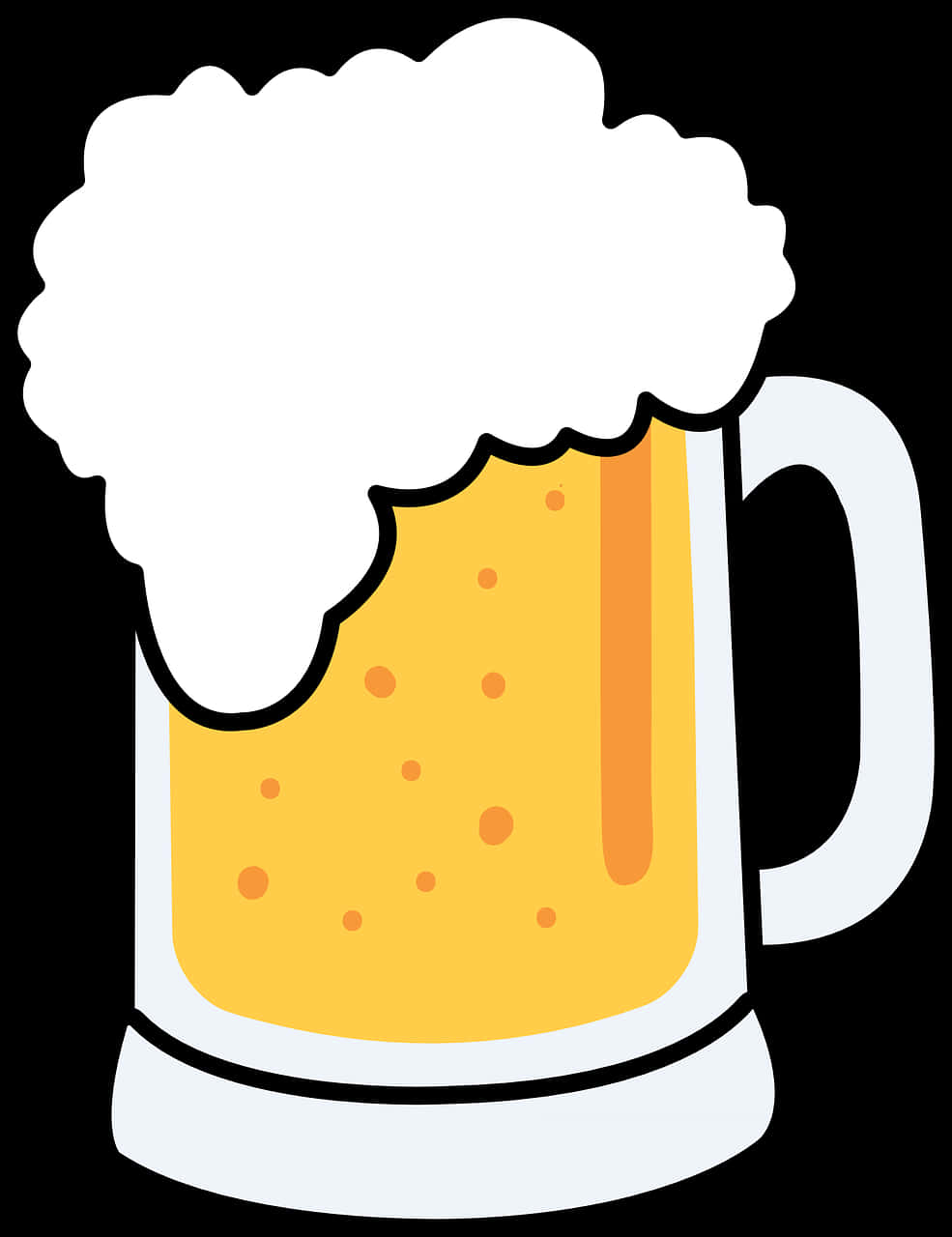 Frothy Beer Mug Clipart PNG image