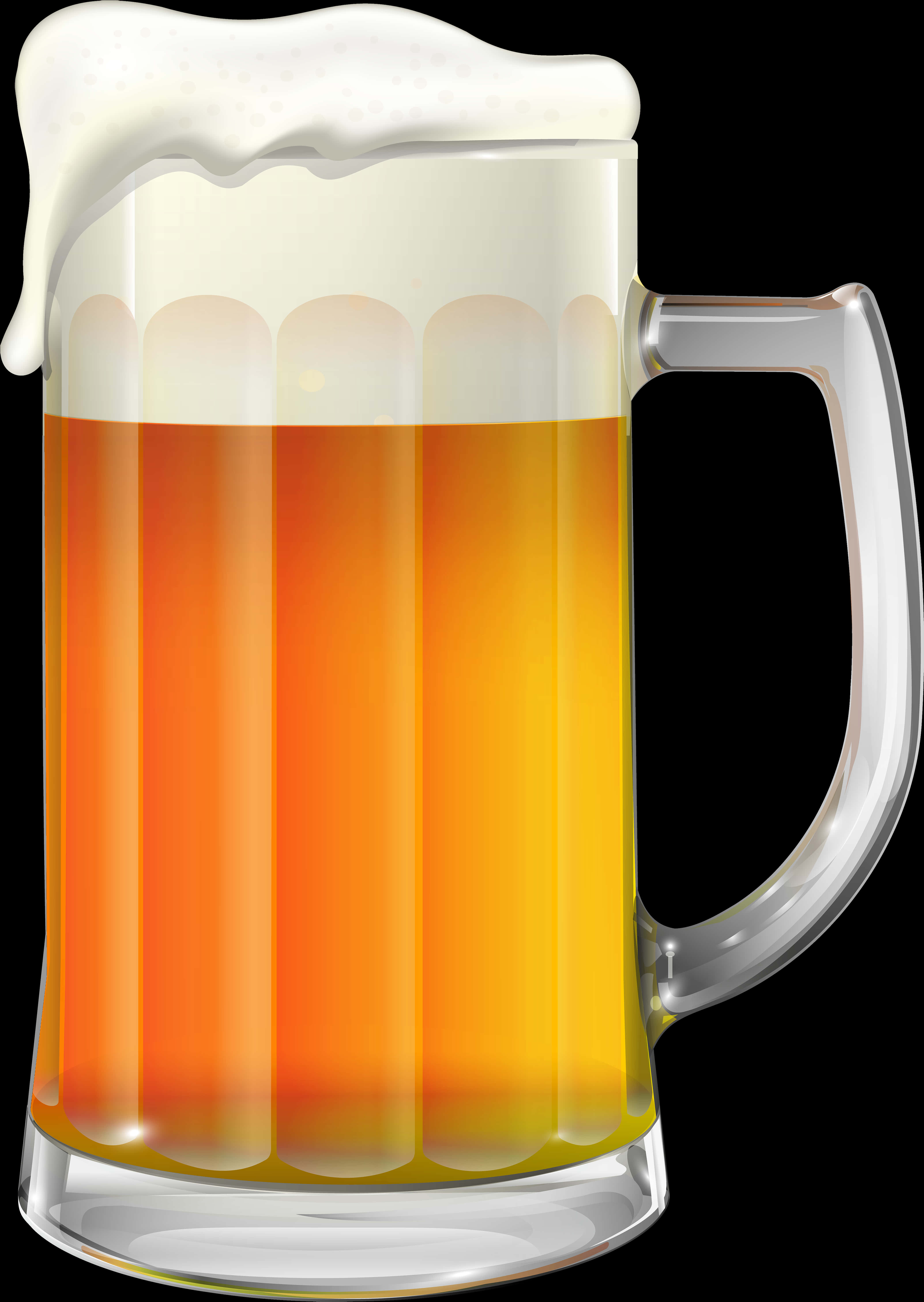 Frothy Beer Mug Illustration PNG image