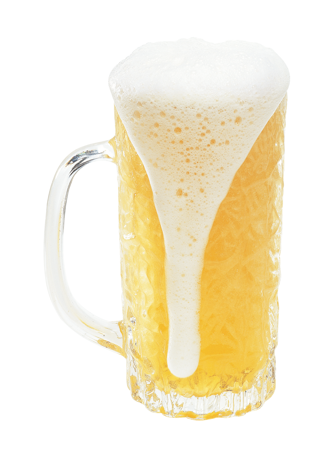 Frothy Beer Mug Overflow PNG image