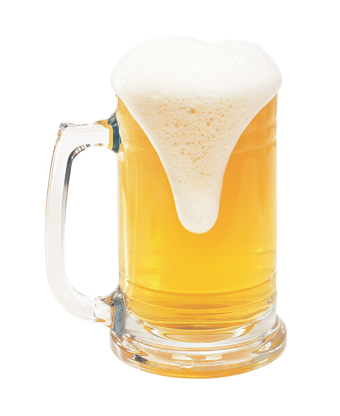 Frothy Beerin Glass Mug PNG image