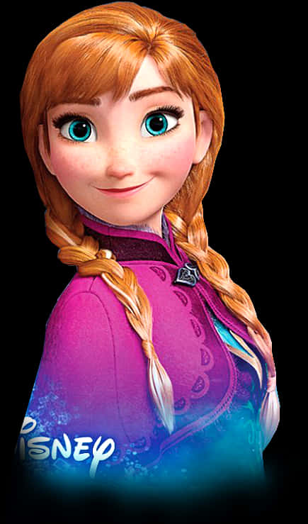 Frozen Anna Character Portrait PNG image