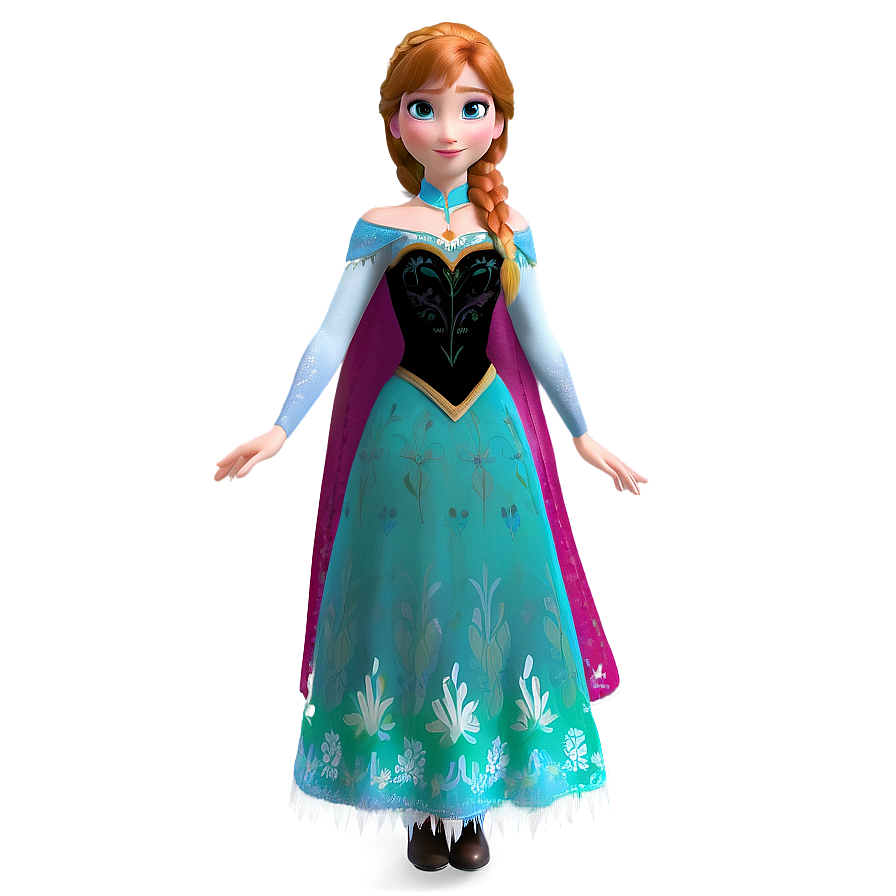 Frozen Anna Elegant Pose Png Wch60 PNG image