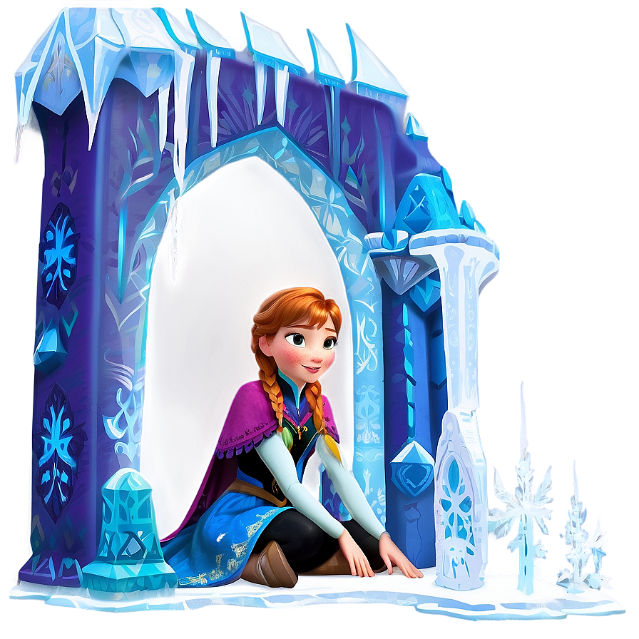 Frozen Anna Ice Castle Scene Png Oxu PNG image