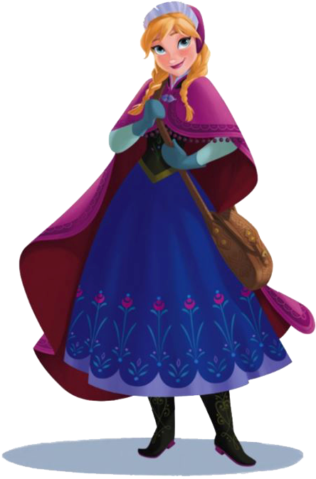 Frozen Anna Smilingin Winter Outfit PNG image